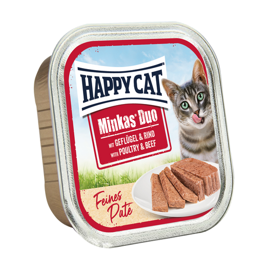 Happy Cat Minkas Duo Poultry & Beef 0.1kg (Min 16pcs - 100g)