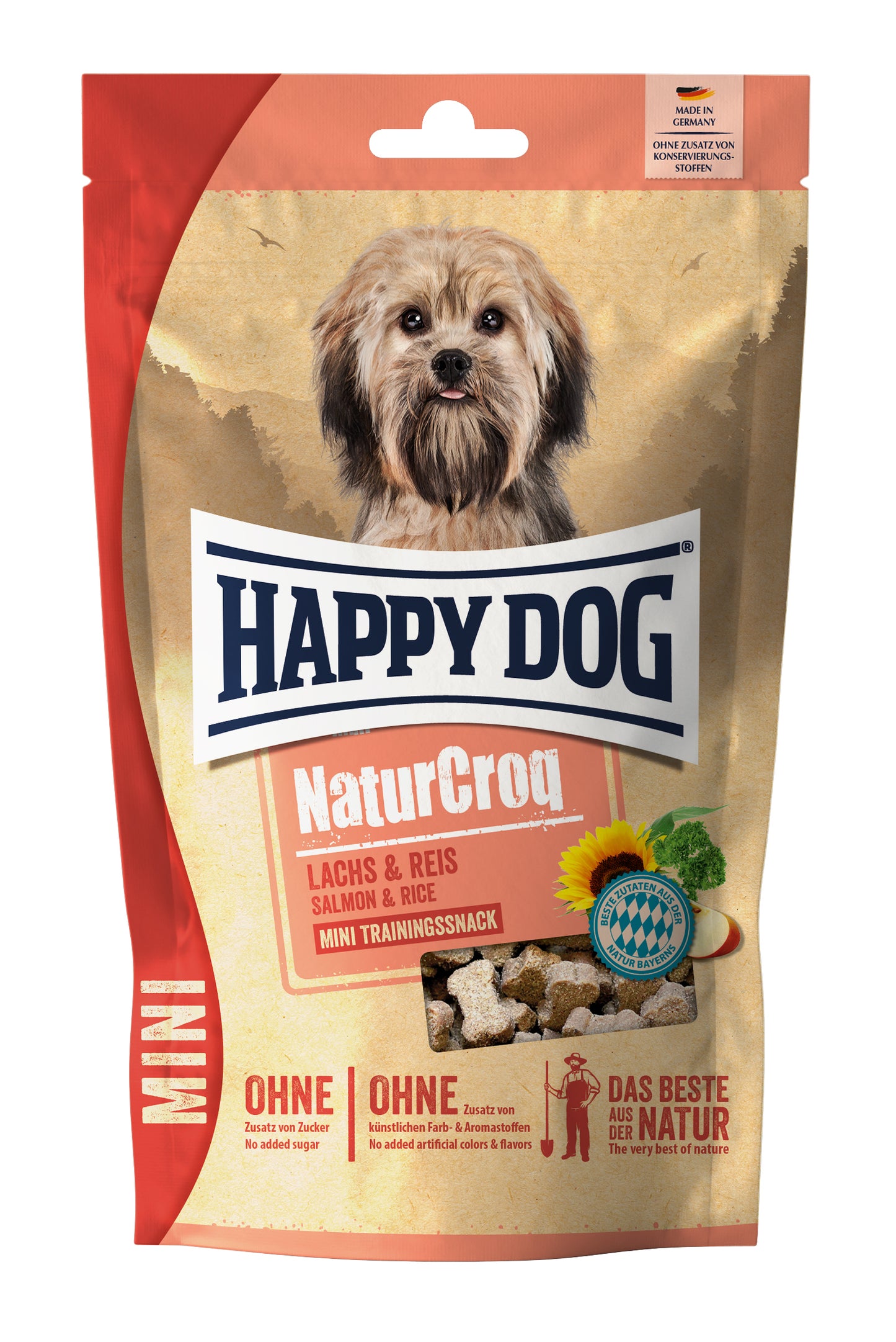 Happy Dog Naturcroq Mini Snack Lachs