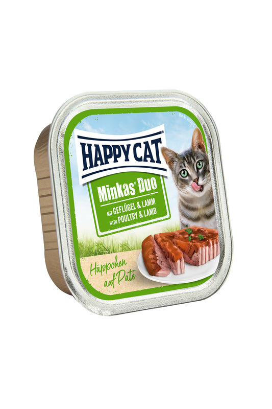 Happy Cat Minkas Duo Poultry & Lamb (Min Order 0,1 - 12pcs)