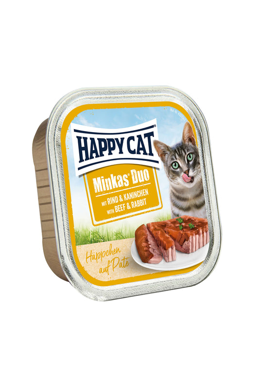Happy Cat Minkas Duo Beef & Rabbit 100 g -  (Min Order 0,1 - 12pcs)